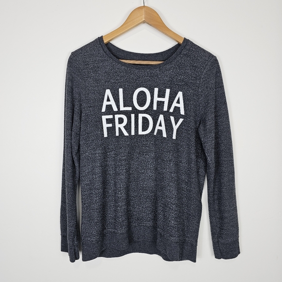 Chaser Grey Aloha Friday Pullover Jumper Sweater Medium - Picture 2 of 8